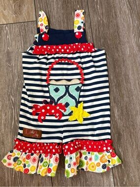 Millie Jay 12 month, Boutique Beach Romper